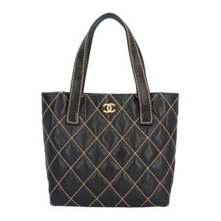 シャネル(CHANEL)のシャネル ワイルドステッチ ハンドバッグ レザー ブラック レディース CHANEL  中古(ハンドバッグ)