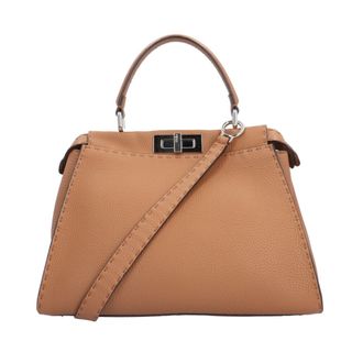 フェンディ(FENDI)のフェンディ ピーカブー セレリア ショルダーバッグ レザー 8BN290-00J-178-0501 ブラウン レディース FENDI  中古(ショルダーバッグ)