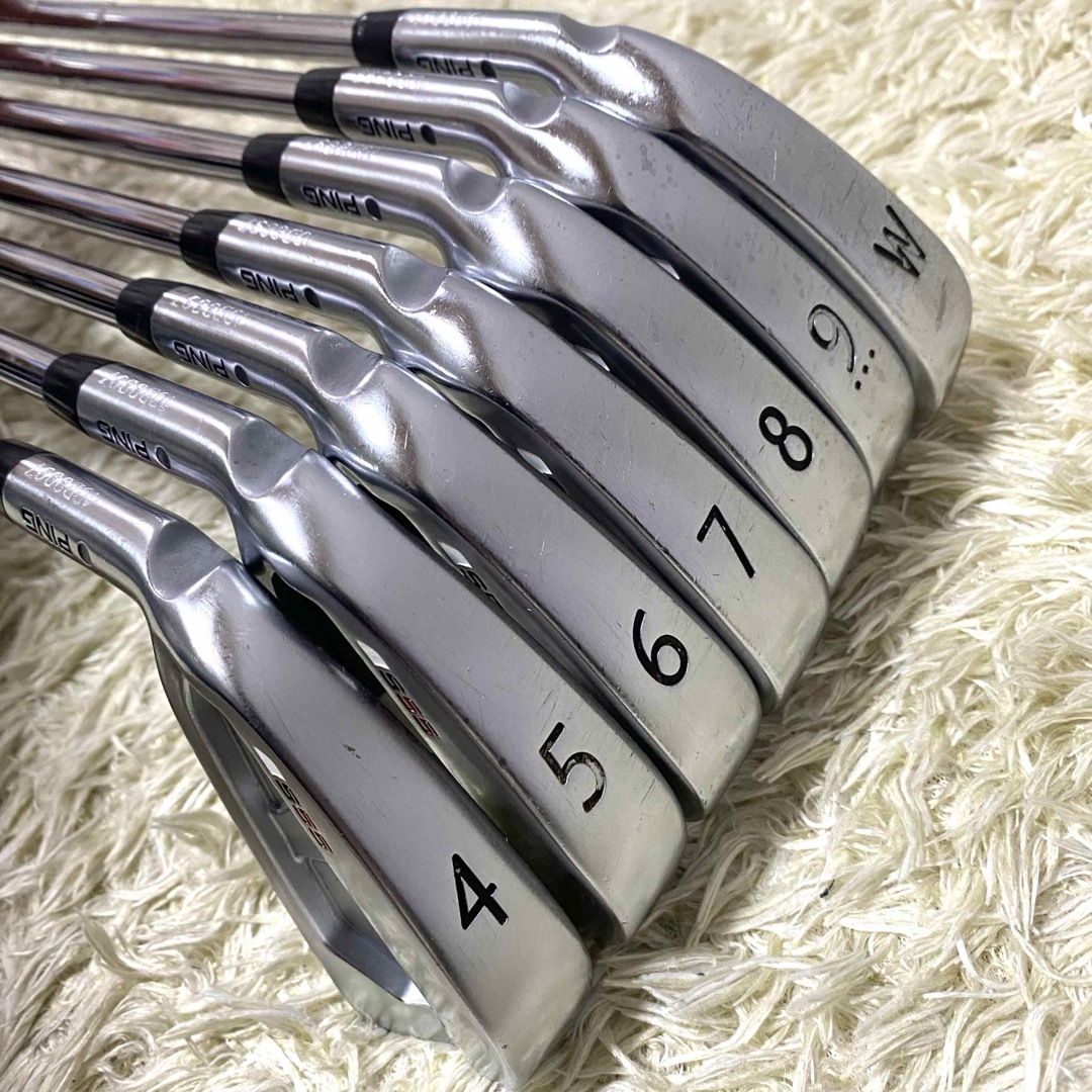【希少！！】 7本 アイアン S55 PING レフティ X100 ピン ゴルフクラブ 左 クラブ