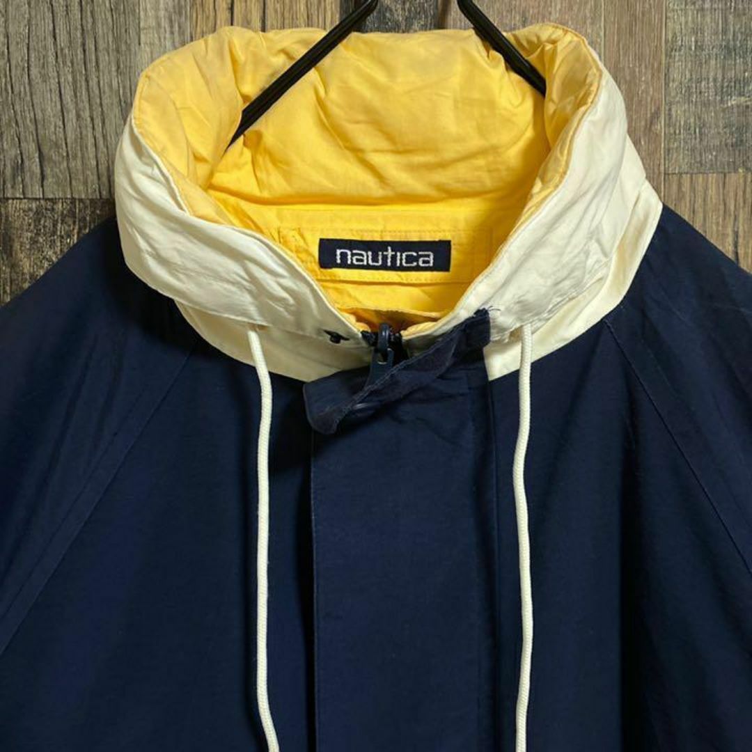 NAUTICA(ノーティカ)のノーティカ ナイロン ブルゾン ジャケット ロゴ リバーシブル アウター 古着 メンズのジャケット/アウター(ナイロンジャケット)の商品写真