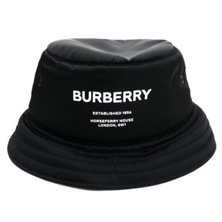 BURBERRY - BURBERRY バーバリー ホースフェリー ハット バケットハット ブラック 8044081 M レディース【中古】【美品】