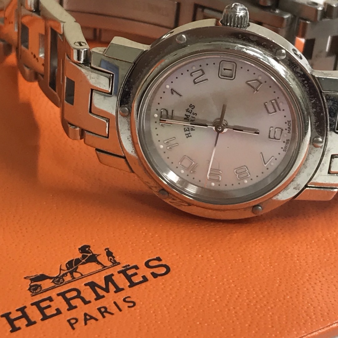 Hermes(エルメス)の【明日記載終了】最終セール！HERMES　クリッパー　不動品 レディースのファッション小物(腕時計)の商品写真