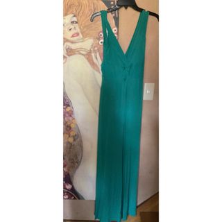 タダシショウジ(TADASHI SHOJI)の新品 USAロングドレス  RQ GREEN  M(ロングワンピース/マキシワンピース)