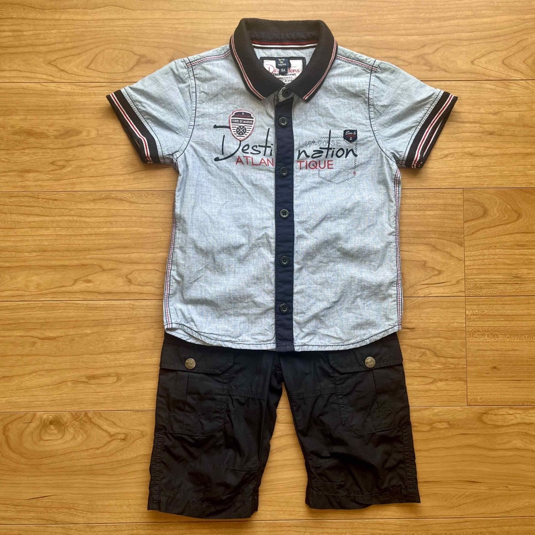 TERRE  DE   MARINS  5A   110  シャツ　短パン　 キッズ/ベビー/マタニティのキッズ服男の子用(90cm~)(Tシャツ/カットソー)の商品写真