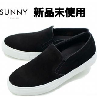 ペリーコサニー(PELLICO SUNNY)の✨新品・未使用✨ ペリーコサニー 黒 スエード スリッポン GIOIA 42(スリッポン/モカシン)