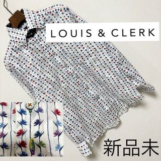 LOUIS & CLERK - 新品未■LOUIS&CLERK■織柄 ボタニカル 花柄 フローラル BD シャツ