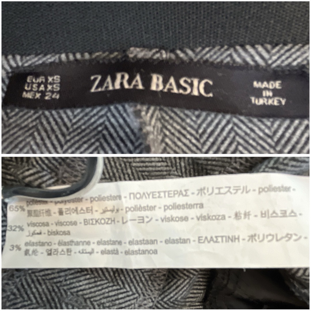 ZARA(ザラ)のザラ ZARA スラックス グレー テーパード カジュアルパンツ 灰色　スーツ レディースのパンツ(カジュアルパンツ)の商品写真