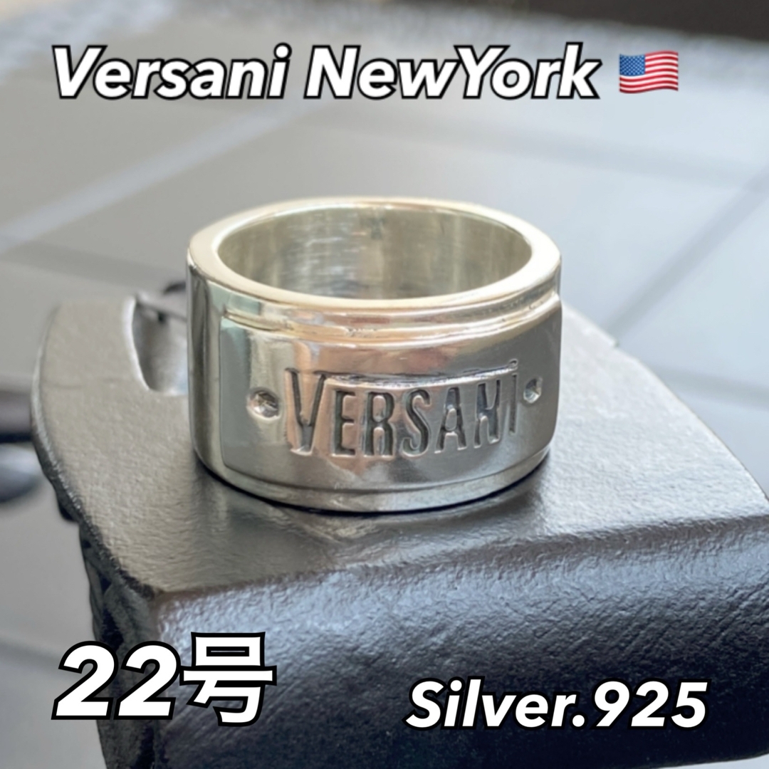 NYベルサーニ 指輪【22号】Silver 925 ロゴ入りシルバーリング NYベルサーニ 指輪【22号】Silver 925 ロゴ入りシルバーリング