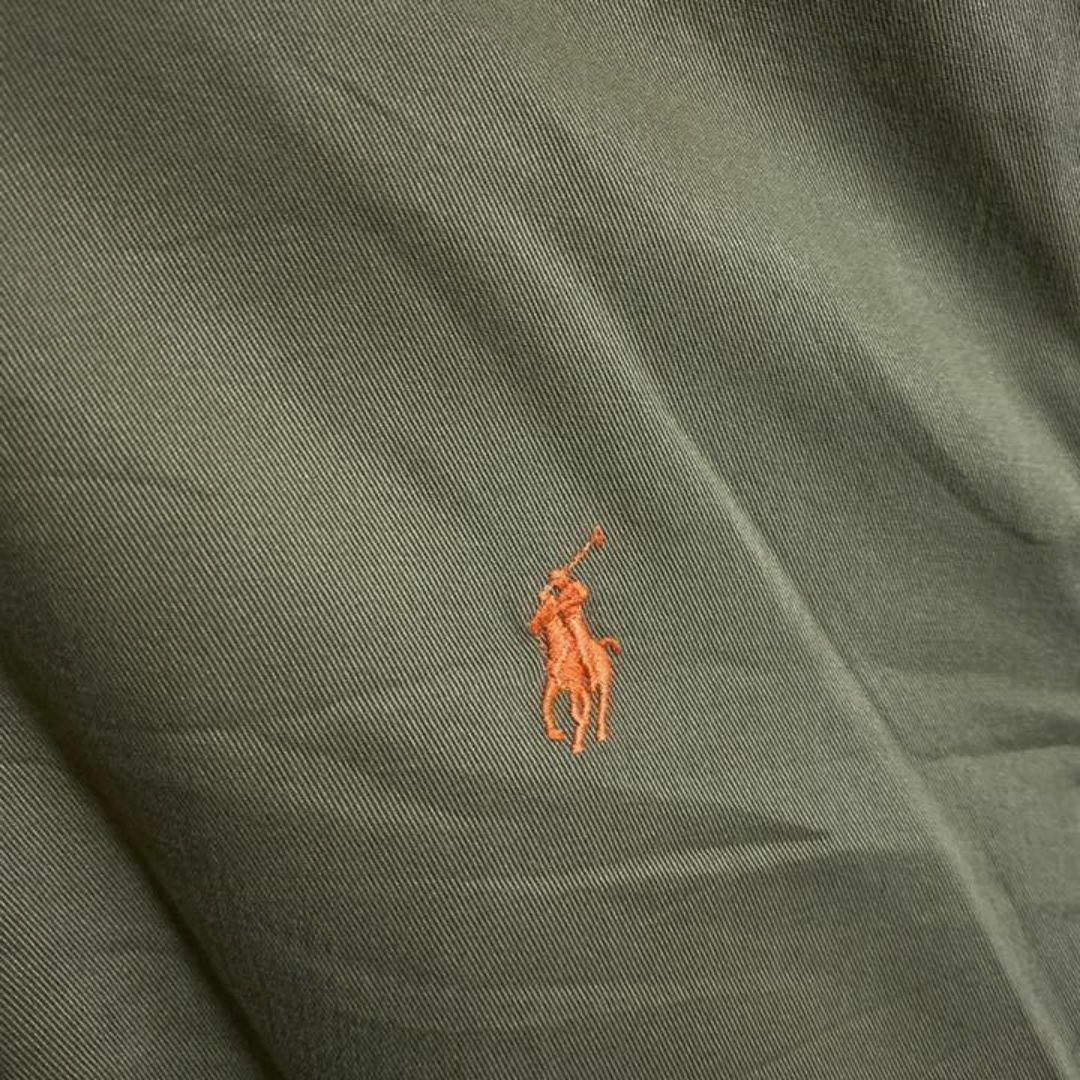 POLO RALPH LAUREN(ポロラルフローレン)のラルフローレン シャツ ジップ ジャケット USA古着 ブルゾン ロゴ ベージュ メンズのジャケット/アウター(ブルゾン)の商品写真