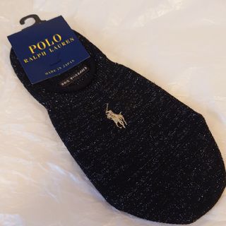 POLO RALPH LAUREN - ポロ ラルフローレン フットカバー ラメ ネイビー  22〜24cm