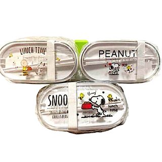 ピーナッツ(PEANUTS)のスヌーピー ランチボックス 2段 15cm箸付き 【3種セット】(弁当用品)