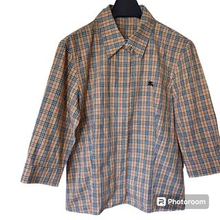 バーバリーブルーレーベル(BURBERRY BLUE LABEL)の大きいサイズ　美品　BURBERRY　BLUE LABEL　ノバチェック　シャツ(シャツ/ブラウス(長袖/七分))