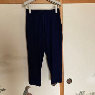 シマムラ(しまむら)のしまむら　クロッシ　ジョガーパンツ　アンクル丈　Lサイズ　ネイビー(クロップドパンツ)