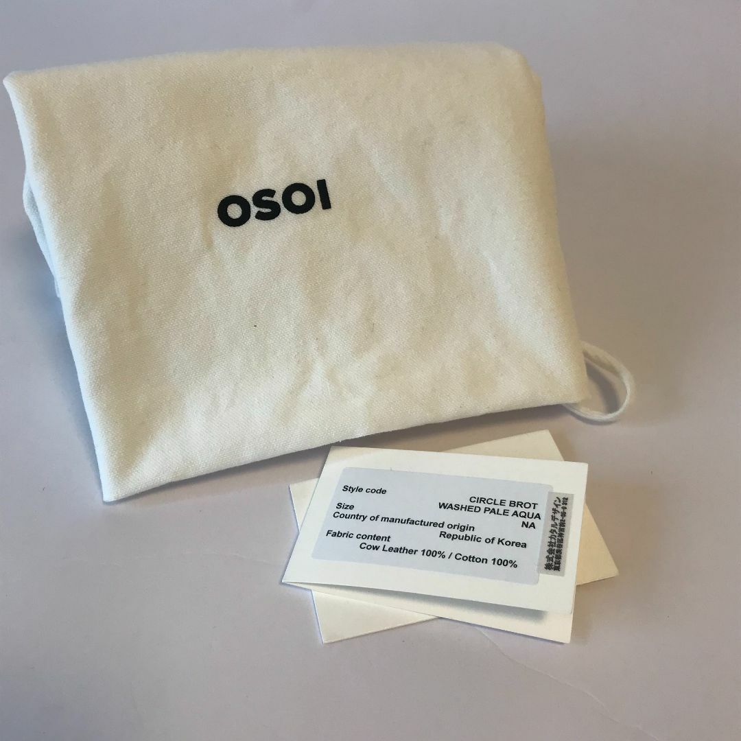 UNITED ARROWS(ユナイテッドアローズ)のOSOI オソイ CIRCLE BROT レザー ショルダーバッグ AQUA レディースのバッグ(ショルダーバッグ)の商品写真