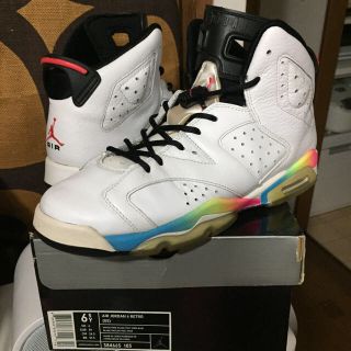 ナイキ(NIKE)の再値下げ！ Jordan 6 gs レインボー 24.5(スニーカー)