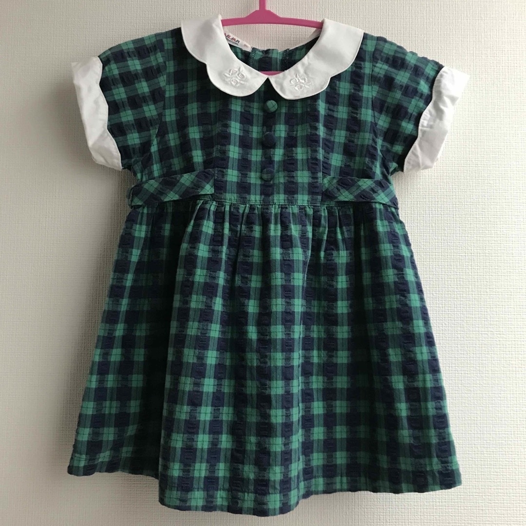 familiar(ファミリア)のファミリア　ワンピース　緑　90 キッズ/ベビー/マタニティのキッズ服女の子用(90cm~)(ワンピース)の商品写真