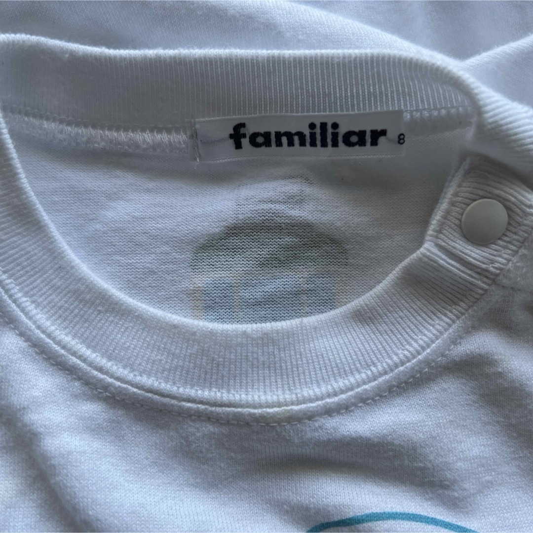 familiar(ファミリア)のファミリア familiar 江ノ電 コラボ Tシャツ 80 キッズ/ベビー/マタニティのベビー服(~85cm)(Ｔシャツ)の商品写真