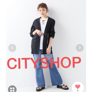 シティショップ(CITYSHOP)のCITYSHOP ノーカラーリネンジャケット(ノーカラージャケット)