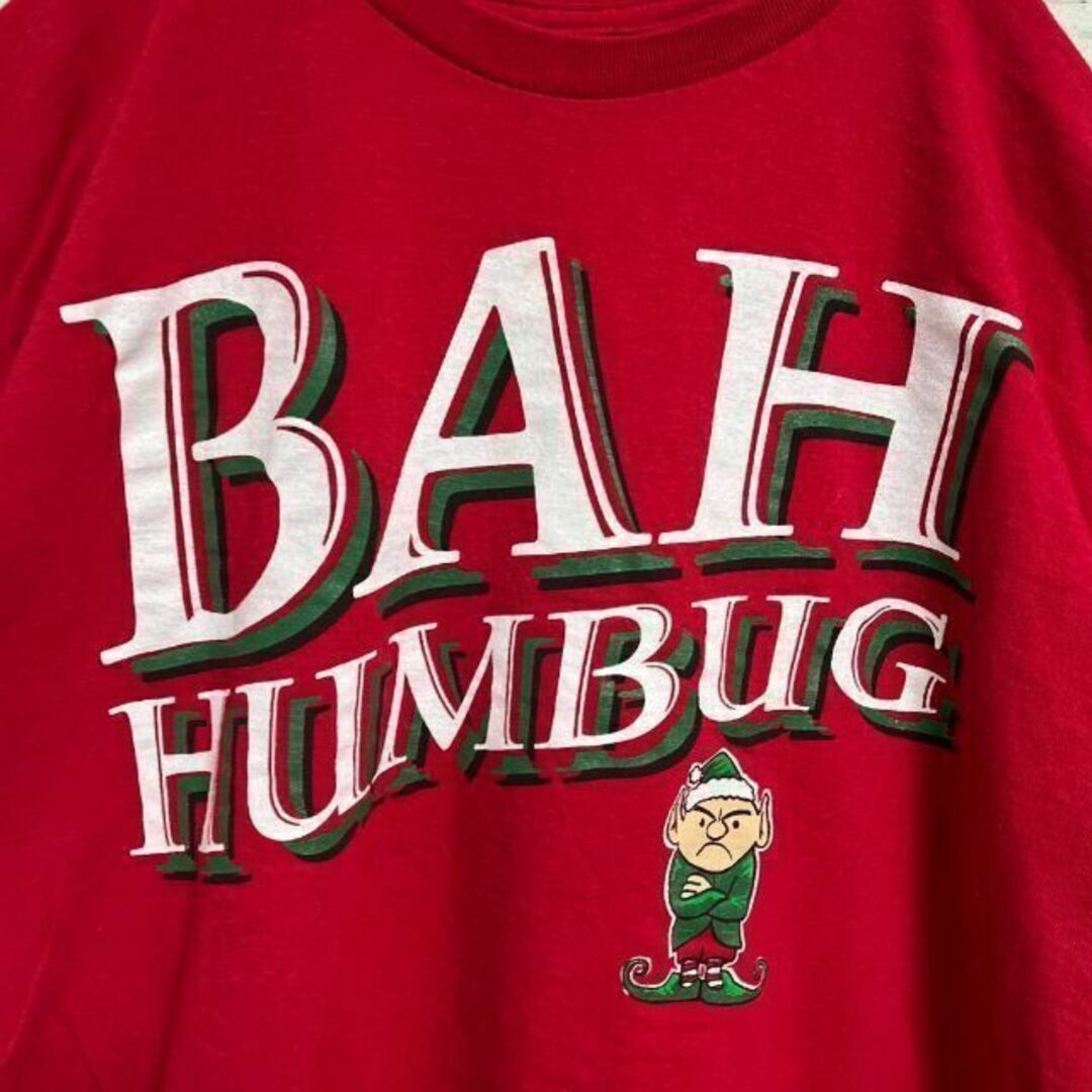 g93 US古着　半袖Tシャツ　BAH HUMBUG　クリスマス 文字プリント メンズのトップス(Tシャツ/カットソー(半袖/袖なし))の商品写真