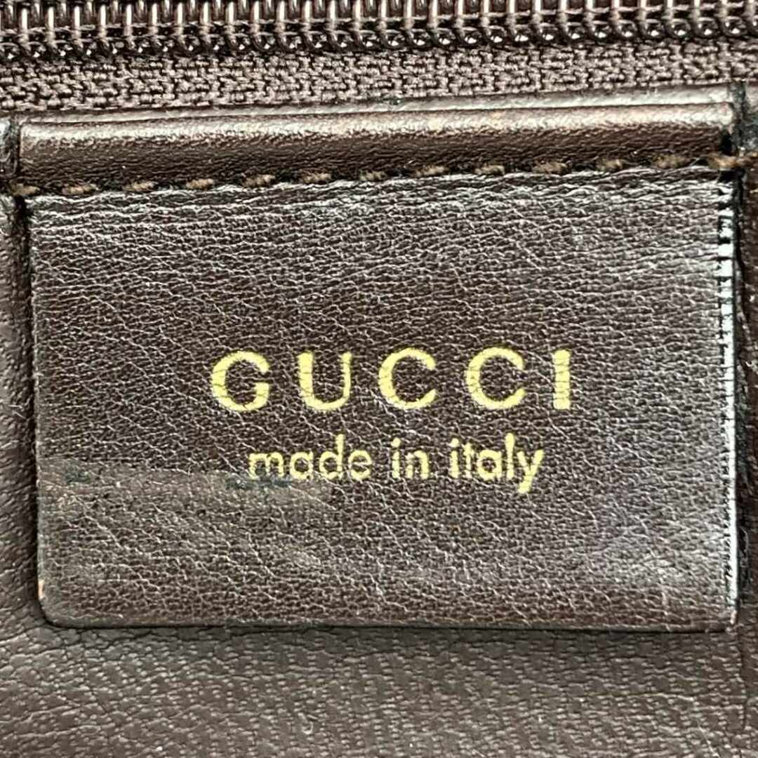 Gucci(グッチ)のGUCCI グッチ 001 1577 バンブー ショルダーバッグ 2way トートバッグ ブラウン 茶色 レザー レディース ウィメンズ ファッション  訳あり【中古】 レディースのバッグ(ショルダーバッグ)の商品写真