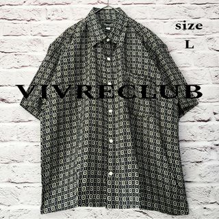 【美品】ビブレクラブ VIVRECLUB 半袖レーヨン シャツ ペイズリー柄(シャツ)