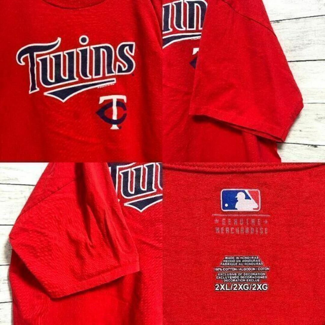 h46 US古着　MLB　Twins　半袖Tシャツ　ツインズ　ベースボール　野球 メンズのトップス(Tシャツ/カットソー(半袖/袖なし))の商品写真