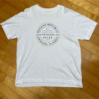 バナナリパブリック(Banana Republic)のバナナリパブリック　半袖　白　テイシャツ　L(Tシャツ/カットソー(半袖/袖なし))