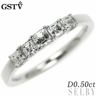 GSTV Pt950 アッシャーカット ダイヤモンド リング 0.50ct(リング(指輪))