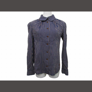 ヴィヴィアンウエストウッドレッドレーベル 丸襟 ストライプ シャツ ■GY14(シャツ/ブラウス(長袖/七分))