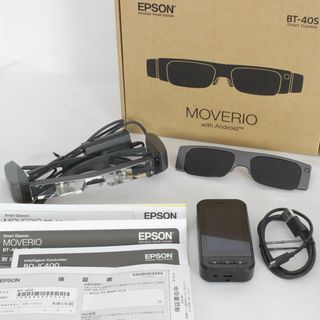 エプソン(EPSON)の【美品】エプソン MOVERIO BT-40S スマートグラス 有機ELパネル FullHD コントローラー同梱モデル EPSON モベリオ 本体(その他)