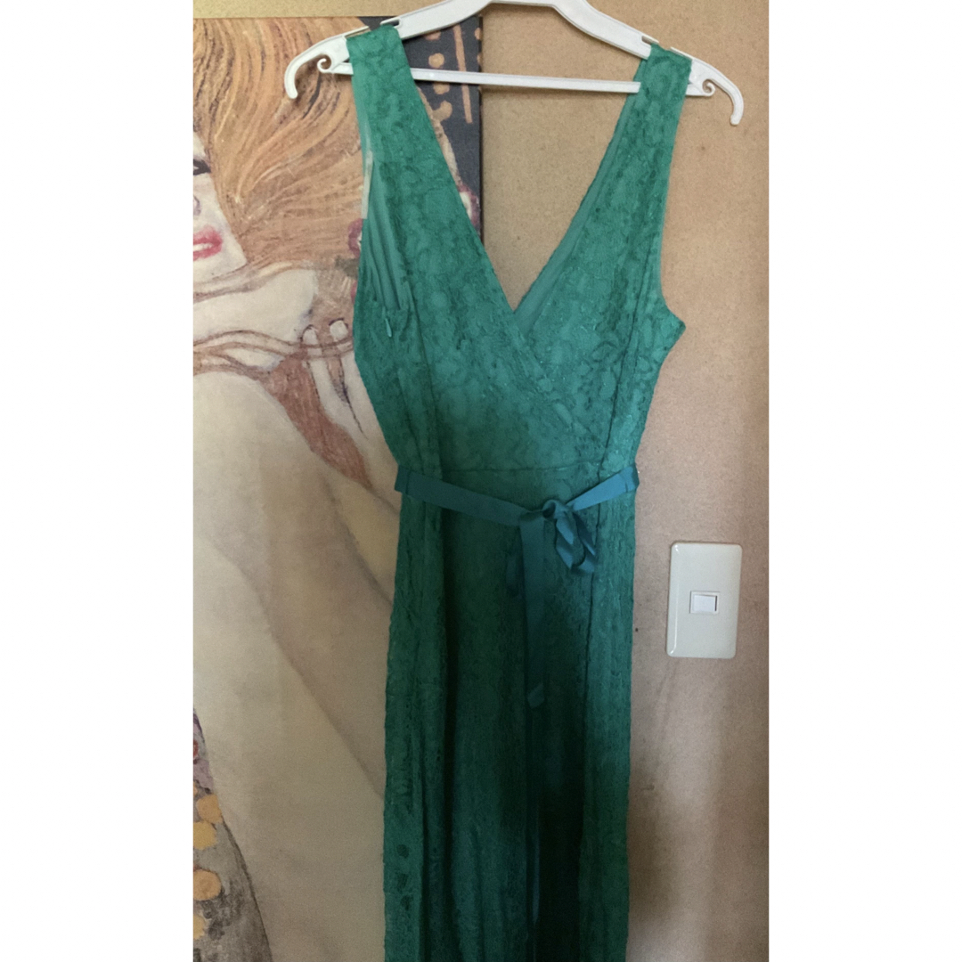 TADASHI SHOJI(タダシショウジ)の新品 USAロングドレス  VF GREEN  S レディースのワンピース(ロングワンピース/マキシワンピース)の商品写真