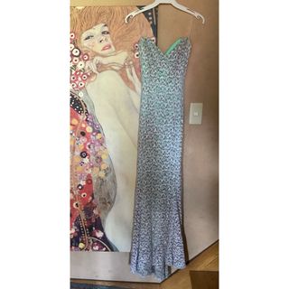 タダシショウジ(TADASHI SHOJI)の新品 USAロングドレス  YT GREEN  S(ロングワンピース/マキシワンピース)