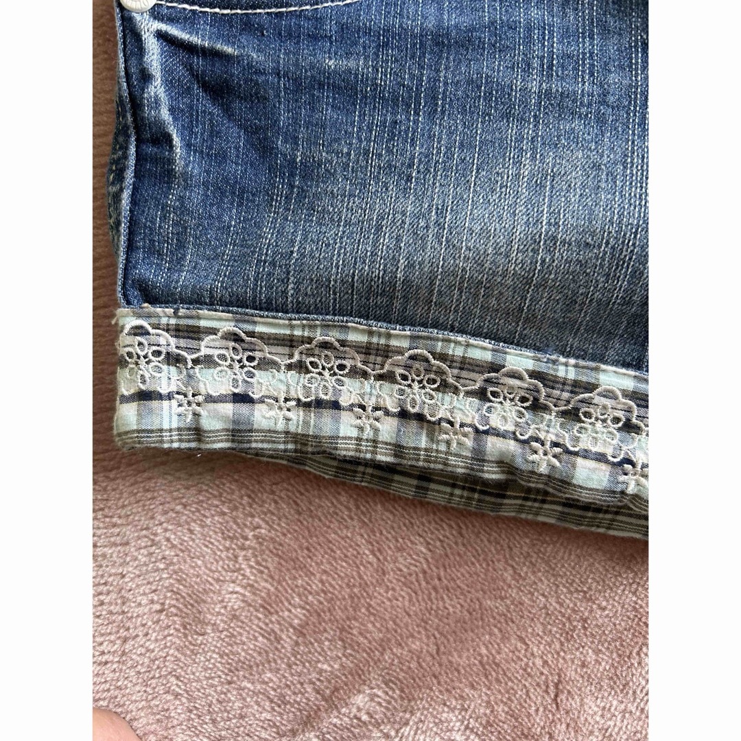 OLLINKARI(オリンカリ)のOLLINKARI 130㎝　デニムショートパンツ キッズ/ベビー/マタニティのキッズ服女の子用(90cm~)(パンツ/スパッツ)の商品写真