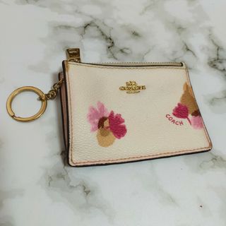 コーチ(COACH)のコーチ 花柄 コインケース カードケース ピンク 財布 パスケース レディース(コインケース)