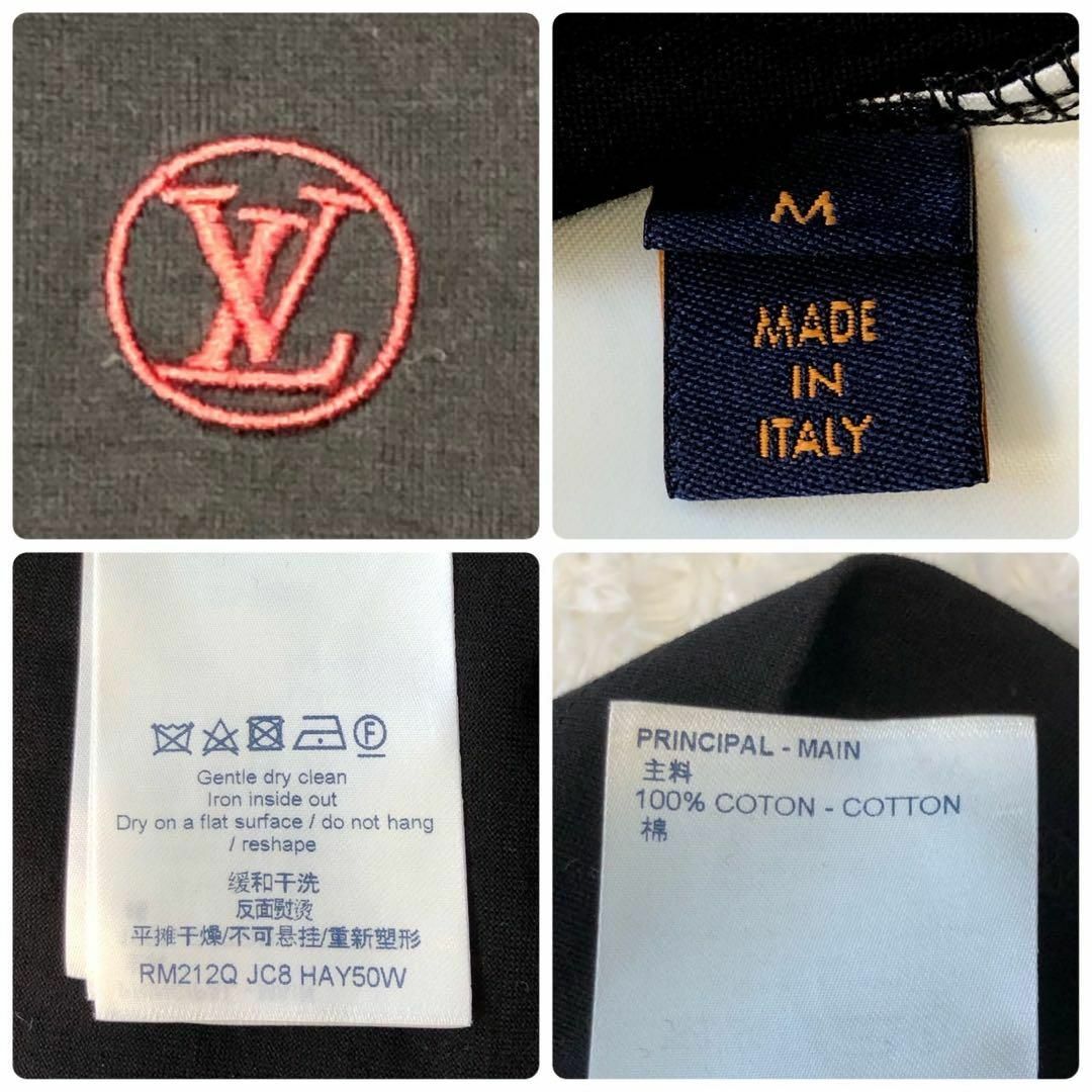 LOUIS VUITTON(ルイヴィトン)の［美品］ルイヴィトン LVサークル 刺繍ロゴ Tシャツ　Mサイズ　ブラック メンズのトップス(Tシャツ/カットソー(半袖/袖なし))の商品写真