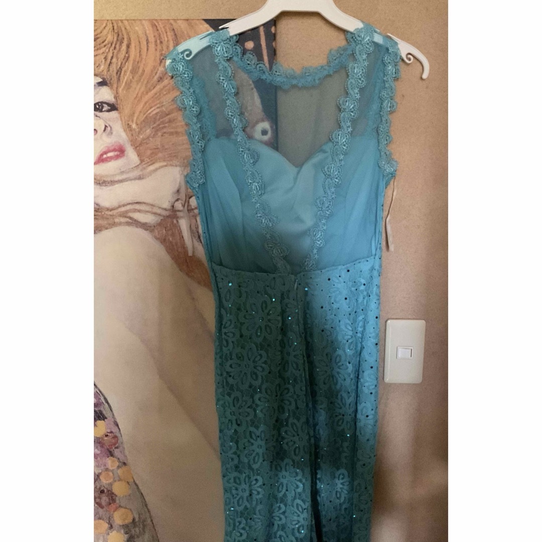 TADASHI SHOJI(タダシショウジ)の新品 USAロングドレス FR TURQUOISE S レディースのワンピース(ロングワンピース/マキシワンピース)の商品写真