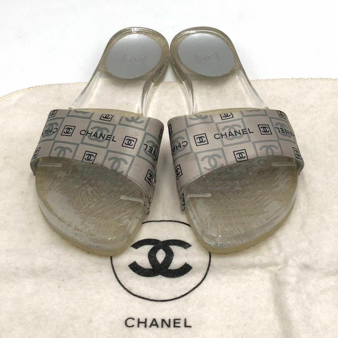 CHANEL(シャネル)の［美品］シャネル　スポーツライン　クリアソール　スライドサンダル　ココマーク レディースの靴/シューズ(サンダル)の商品写真