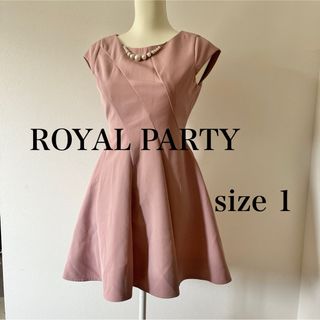 ロイヤルパーティー(ROYAL PARTY)のROYAL PARTY ロイヤルパーティー ノースリーブ膝丈ワンピース ピンク(ひざ丈ワンピース)