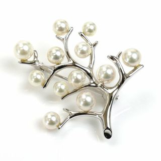 ミキモト(MIKIMOTO)のMIKIMOTO ミキモト シルバー 幸福の木 ブローチ PB-357S パール約3.8～5.0mm 4.6g レディース【中古】【美品】(ブローチ/コサージュ)