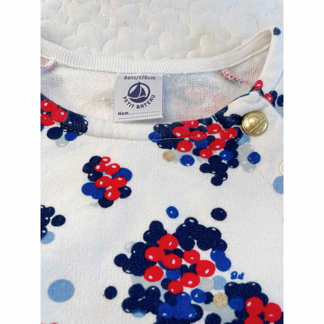 PETIT BATEAU(プチバトー)のプチバトー　ワンピース 8ans 120cm  130cm　花柄　ベルト キッズ/ベビー/マタニティのキッズ服女の子用(90cm~)(ワンピース)の商品写真