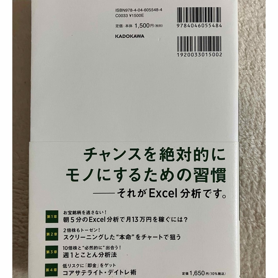 １日５分の分析から月１３万円を稼ぐＥｘｃｅｌ株投資　超効率的な「ファンダメンタル エンタメ/ホビーの本(趣味/スポーツ/実用)の商品写真