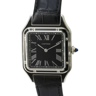 カルティエ(Cartier)のカルティエ サントス デュモン LM WSSA0046 黒文字盤 手巻き(腕時計(アナログ))