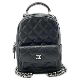 シャネル(CHANEL)のシャネル リュック マトラッセ ココマーク キャビアスキン ミニ AP3753 CHANEL バッグ バックパック 黒(リュック/バックパック)