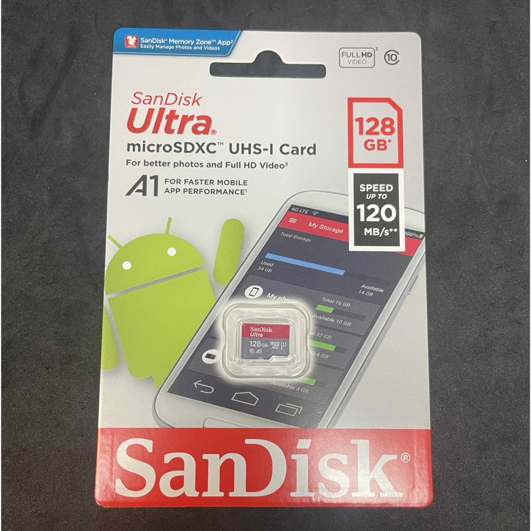 SanDisk(サンディスク)の新品未使用 microSD SanDisk Ultra A1 128GB スマホ/家電/カメラのスマートフォン/携帯電話(その他)の商品写真