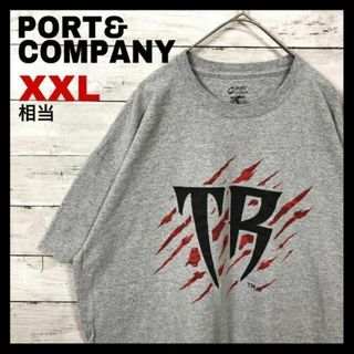 e78 US古着　PORT&COMPANY　半袖Tシャツ　企業ロゴバックプリント(Tシャツ/カットソー(半袖/袖なし))