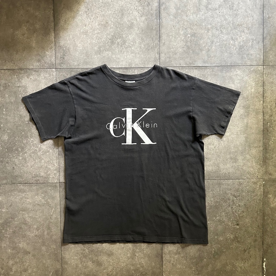 Calvin Klein(カルバンクライン)の90s カルバンクライン ロゴtシャツ USA製 ブラック L  メンズのトップス(Tシャツ/カットソー(半袖/袖なし))の商品写真