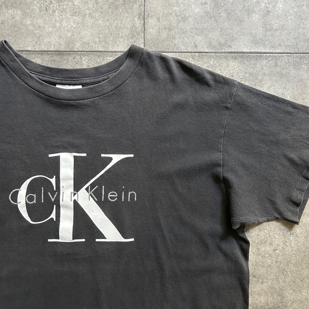 Calvin Klein(カルバンクライン)の90s カルバンクライン ロゴtシャツ USA製 ブラック L  メンズのトップス(Tシャツ/カットソー(半袖/袖なし))の商品写真