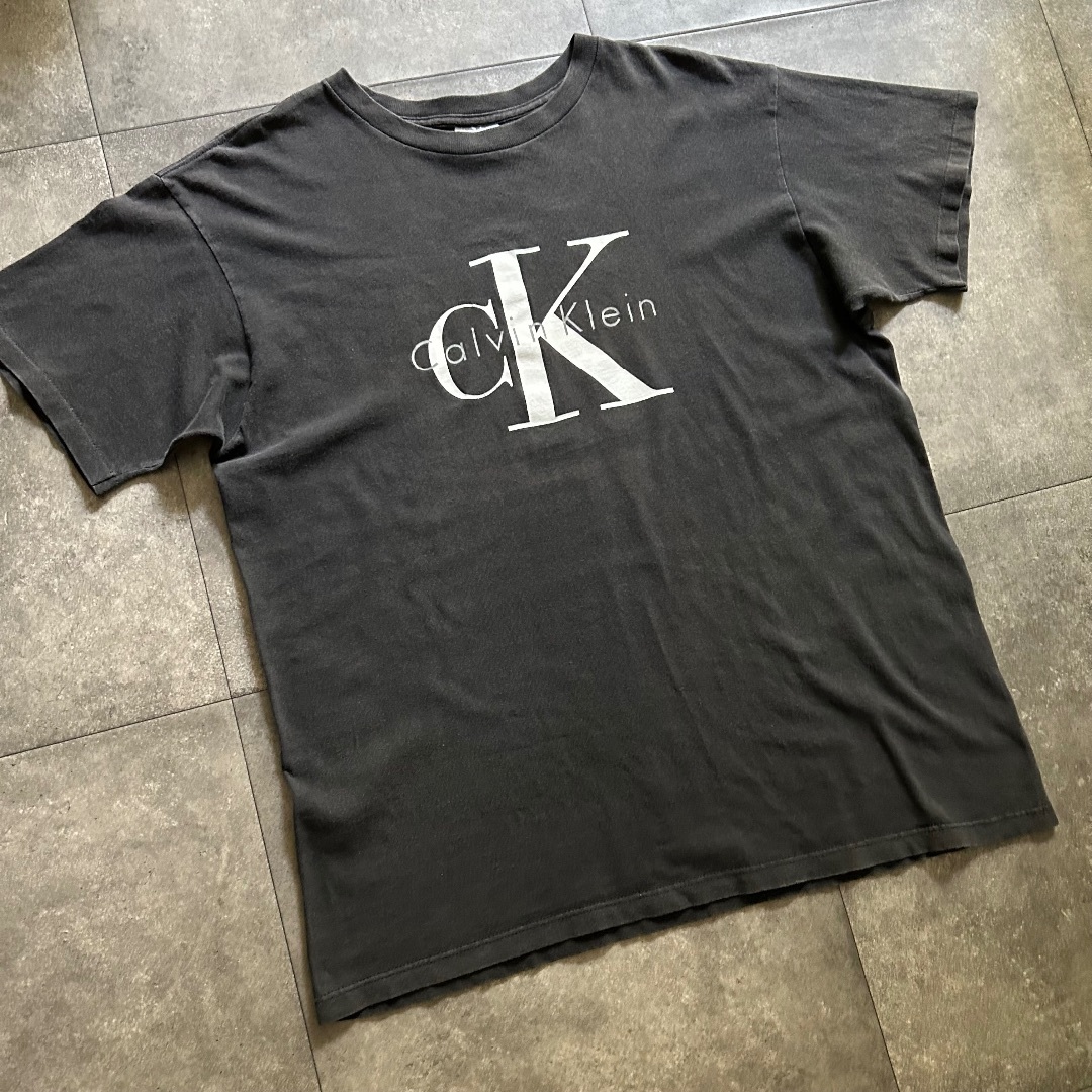 Calvin Klein(カルバンクライン)の90s カルバンクライン ロゴtシャツ USA製 ブラック L  メンズのトップス(Tシャツ/カットソー(半袖/袖なし))の商品写真