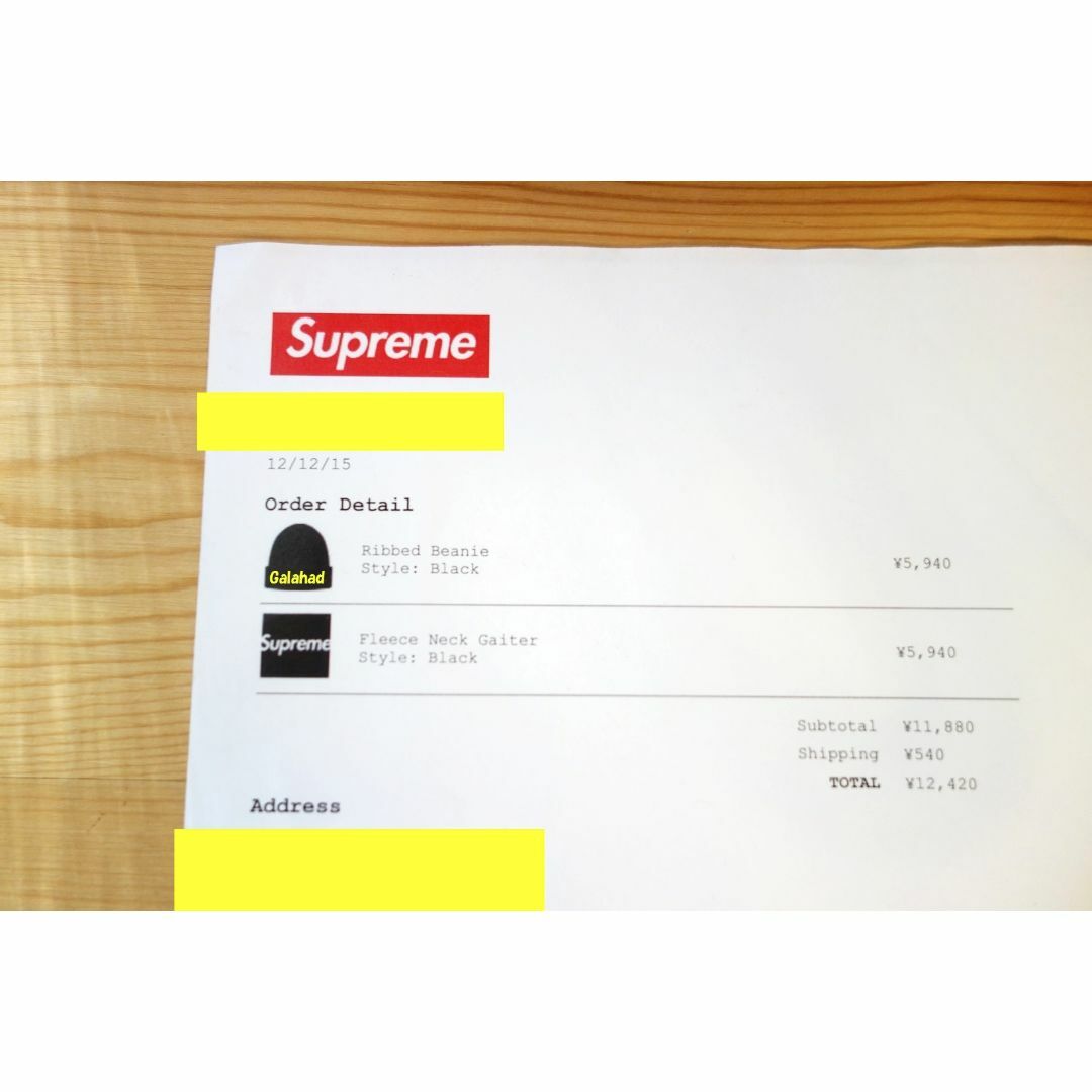 Supreme(シュプリーム)の新品 Supreme 15AW Fleece Neck Gaiter 黒 メンズのファッション小物(ネックウォーマー)の商品写真