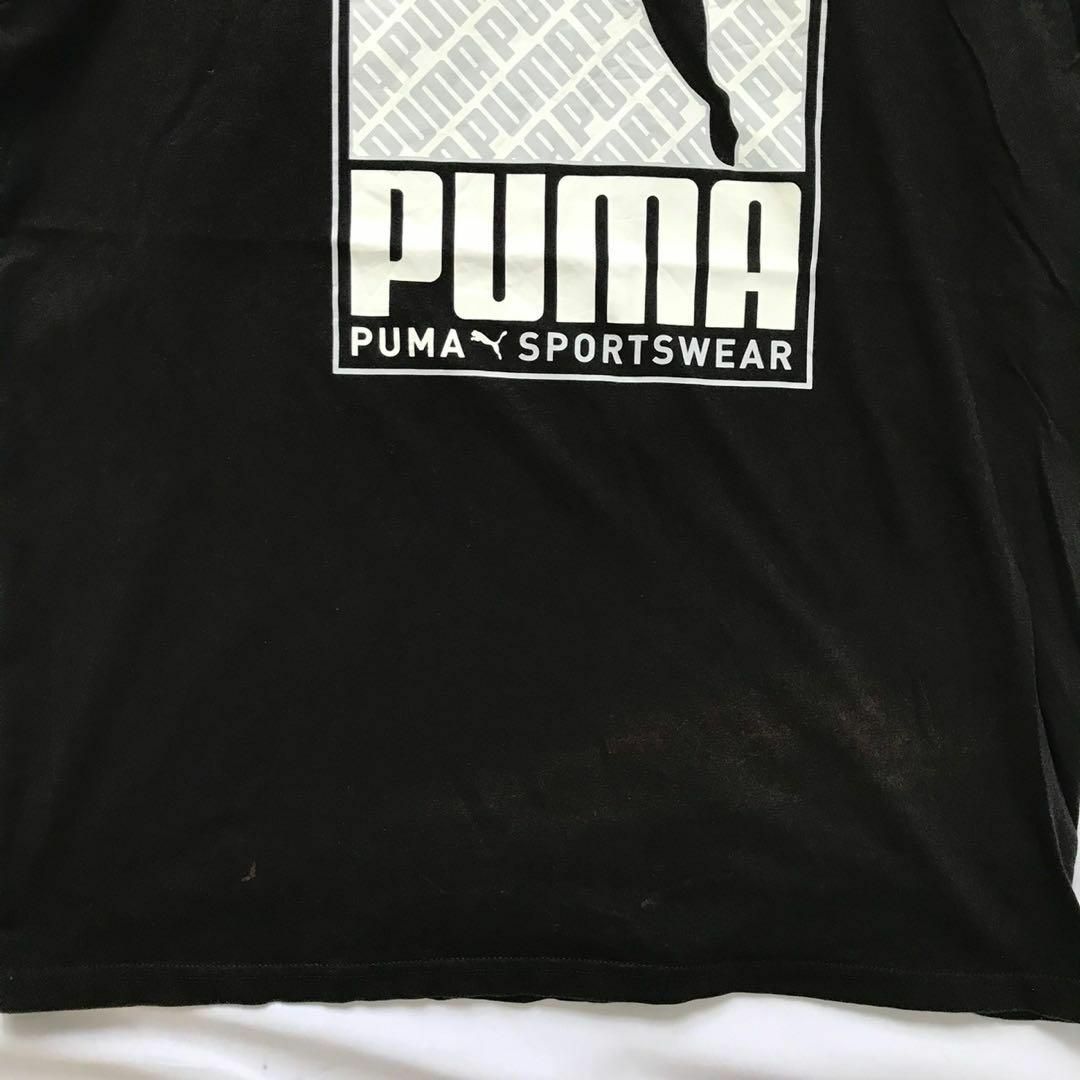 PUMA(プーマ)のpuma プリントTシャツ デカロゴBLACK Lサイズ メンズのトップス(Tシャツ/カットソー(半袖/袖なし))の商品写真